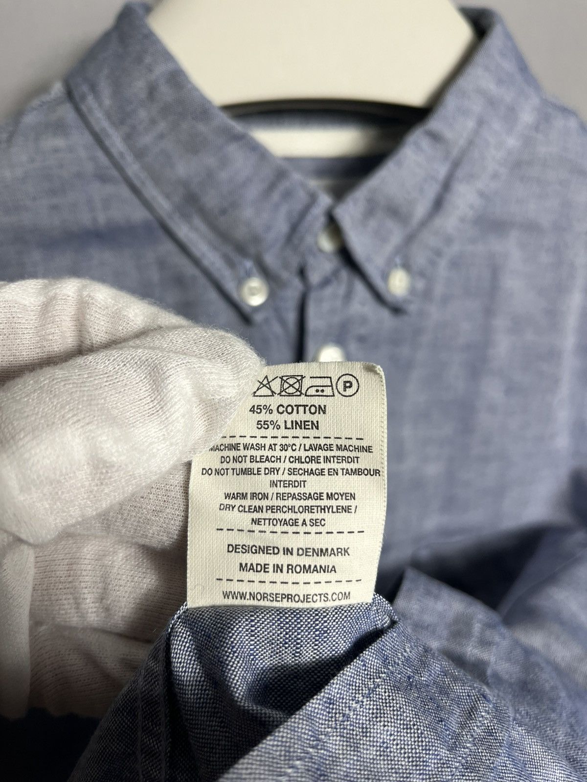Norse Projects norse projects osvald bd cotton linen shirt button down Size US M / EU 48-50 / 2 - 8 Thumbnail