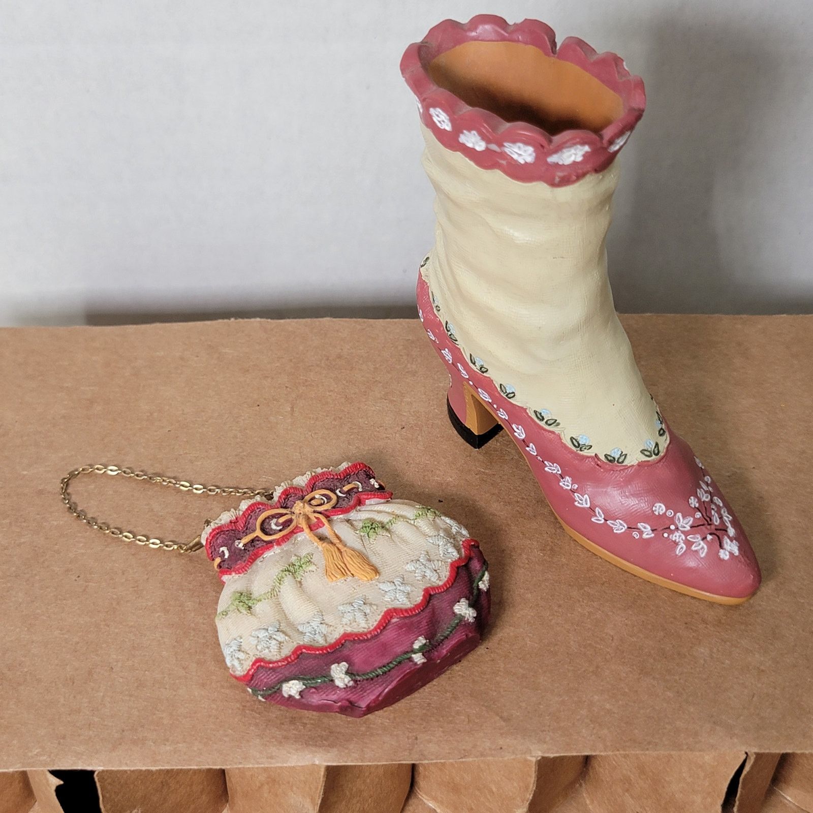 Other Set of 4 Victorian Resin Heels Shoes & Boot w/ Matching Bag Size ONE SIZE - 5 Thumbnail