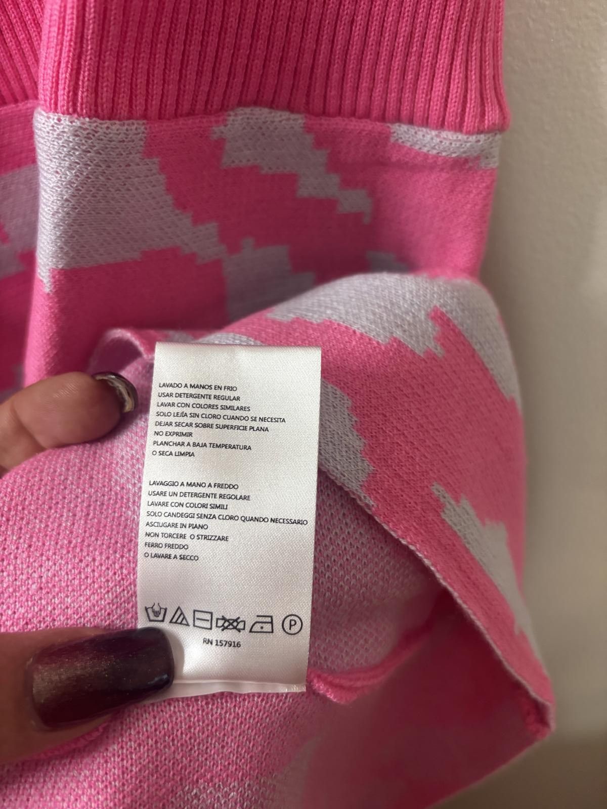 Designer Victor Glemaud Stylish Pink Knit Dress - Size L Size L / US 10 / IT 46 - 8 Thumbnail