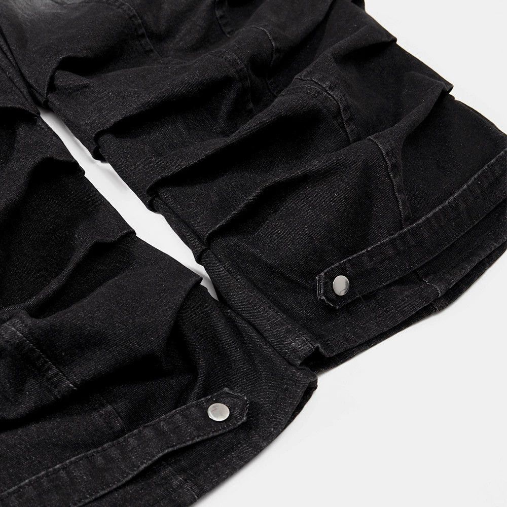 Jean Men's multi-pocket workwear ripped washed jeans Size US 32 / EU 48 - 5 Thumbnail