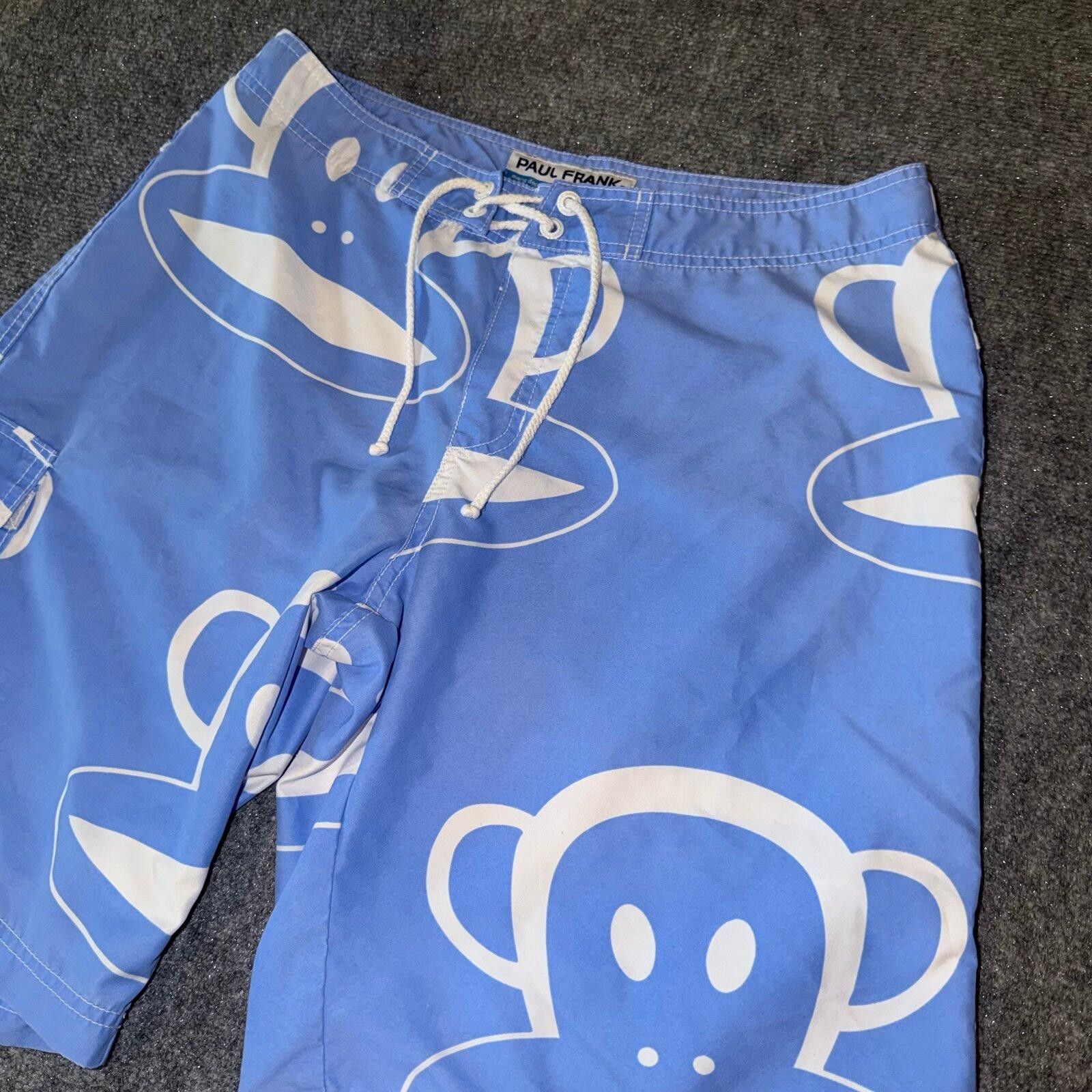Paul Frank Paul Frank Baby Blue AOP Surf Boarf Shorts Mens LG Vtg y2k Size US 34 / EU 50 - 2 Thumbnail