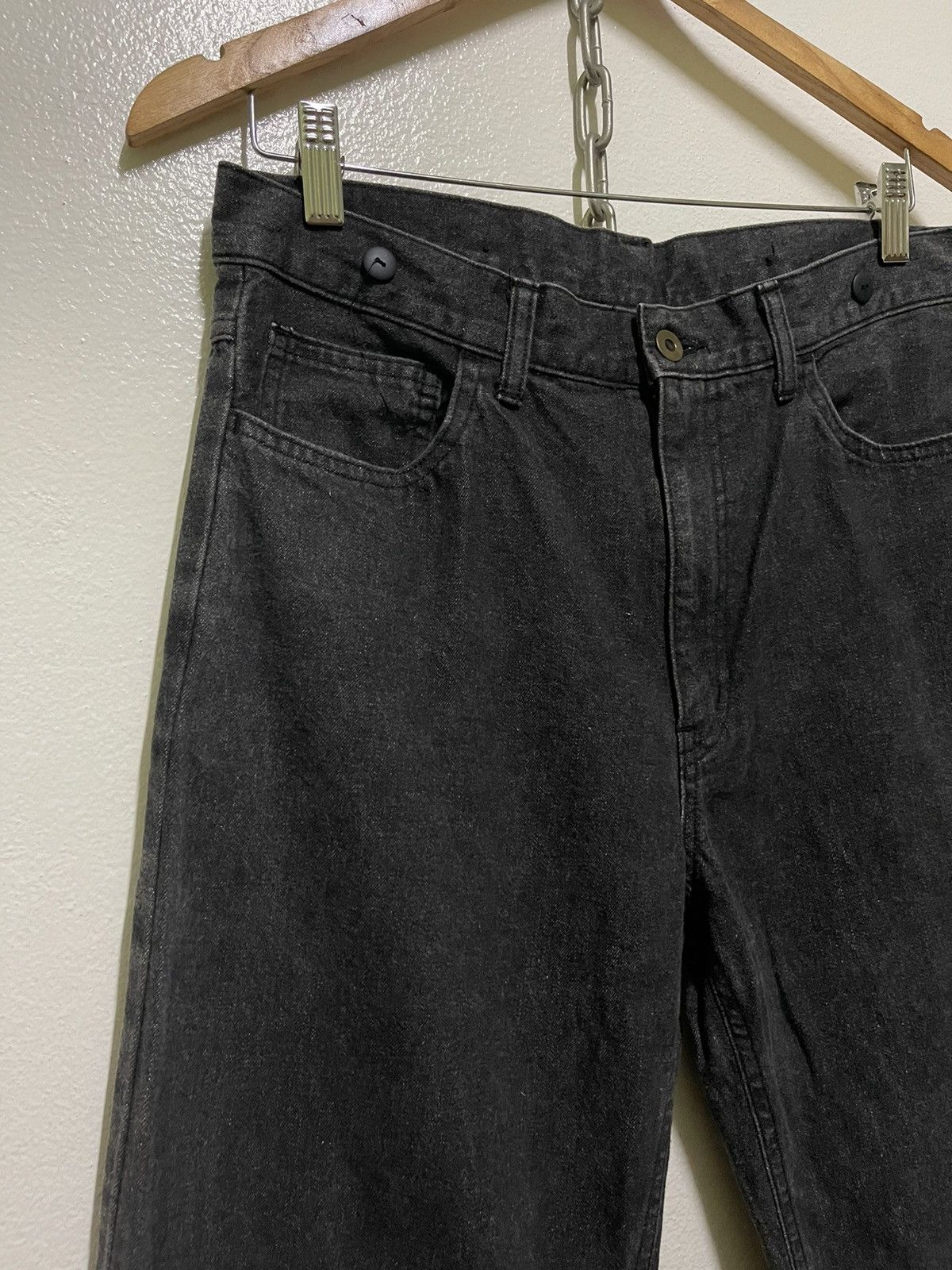 Japanese Brand Super Lovers Black Jeans Size US 31 - 2 Thumbnail