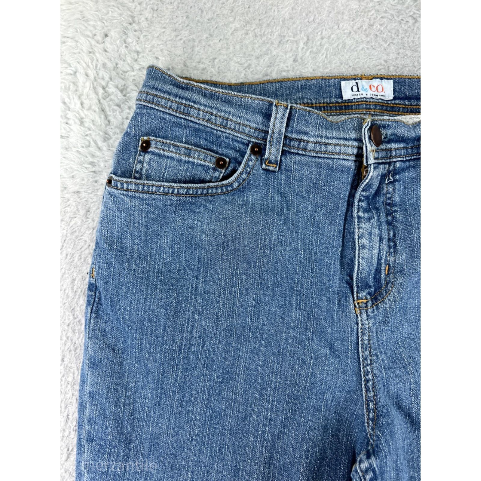 Vintage D&Co Jeans Womens 8 Capri Low Rise Blue Denim Medium Wash Cotton Blend 5-Pocket Size 30" / US 8 / IT 44 - 7 Thumbnail
