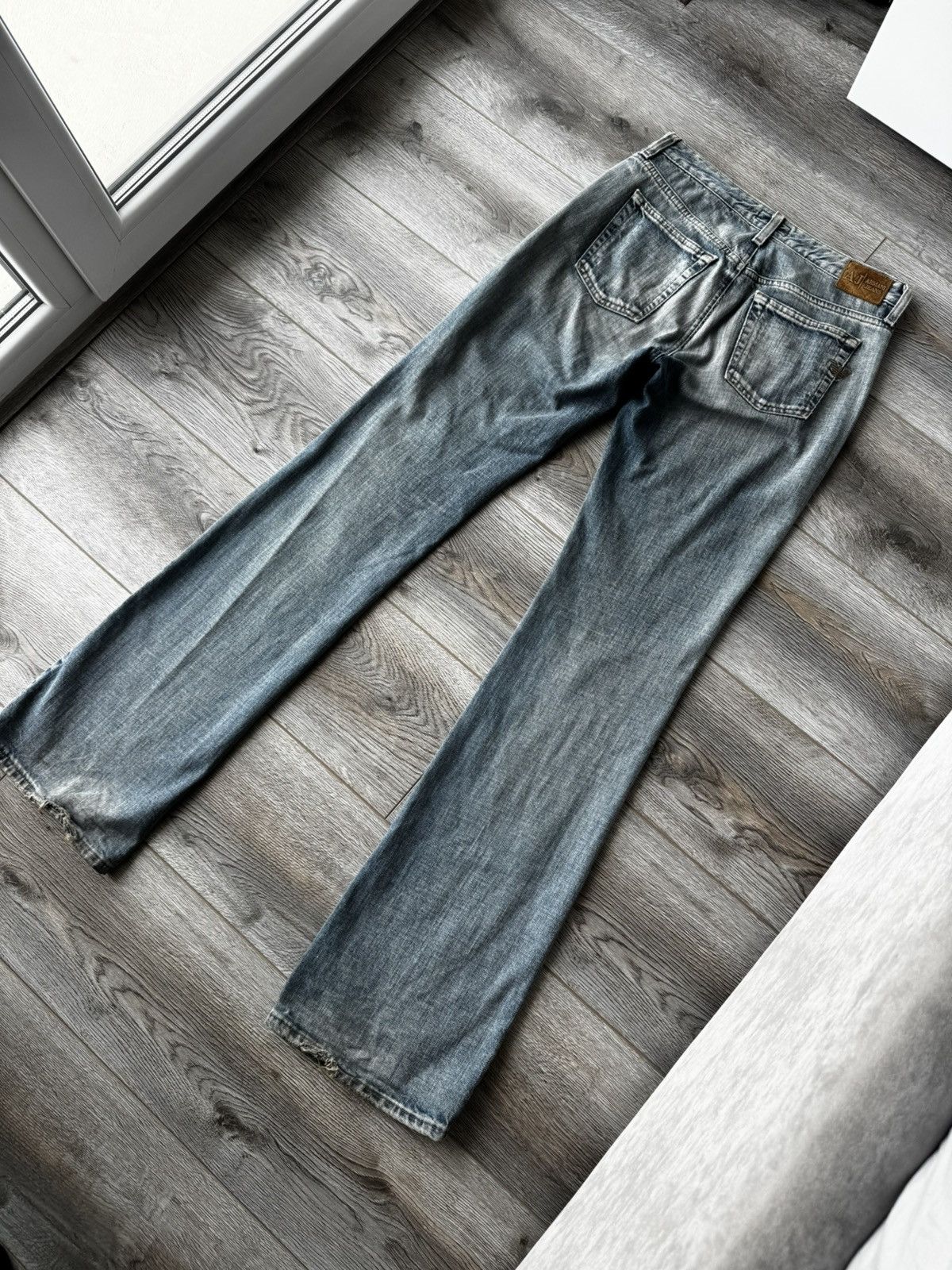 Armani Vintage Armani Jeans Y2k Bootcut Distressed Womens Jeans Size 27" / US 4 / IT 40 - 2 Thumbnail
