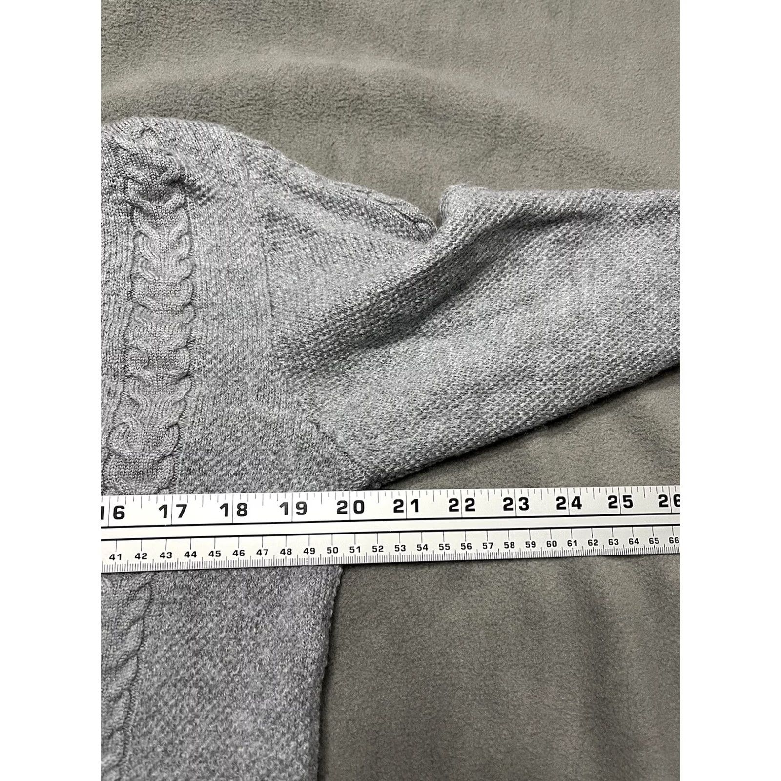 Murano Murano Womens Sweater V-Neck Pullover Wool Size L Gray Regular Long Sleeve Size L / US 10 / IT 46 - 4 Thumbnail