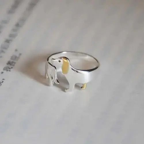 Ring Of Fire Cute dog Adjustable Ring Size ONE SIZE - 3 Thumbnail