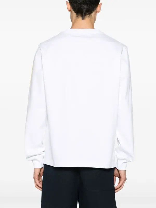 Casablanca o1mle0326 Printed Long Sleeve T-Shirt in White Size US XS / EU 42 / 0 - 4 Thumbnail