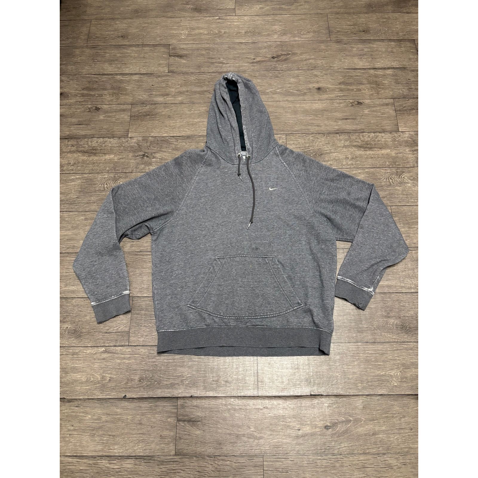 Nike × Vintage Vintage Nike Pullover Hoodie Gray 00s Size US M / EU 48-50 / 2 - 1 Thumbnail