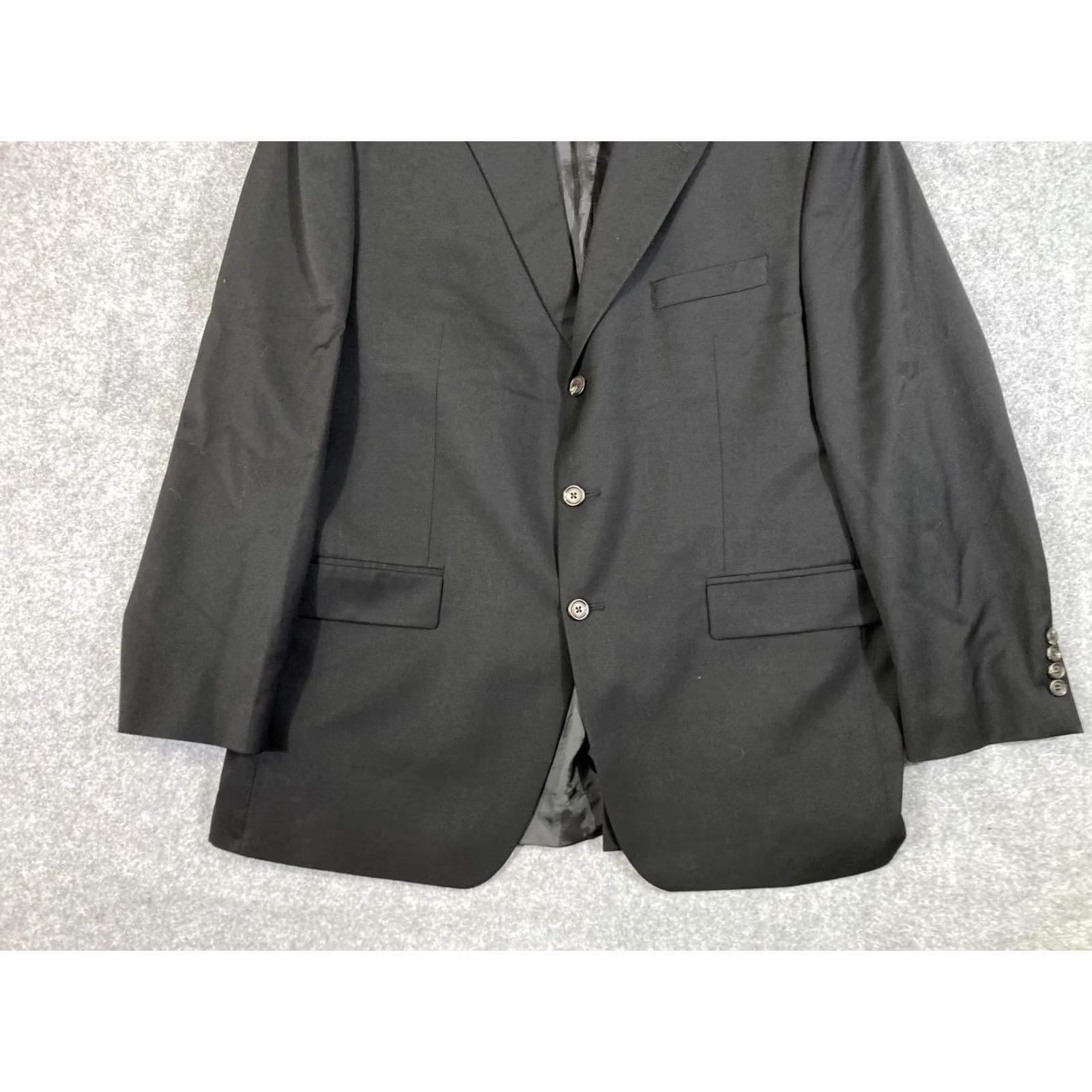 Ralph Lauren VINTAGE Ralph Lauren Wool Blazer Mens 44R Black Lined Notch Lapel 3-Button Size 44R - 4 Thumbnail