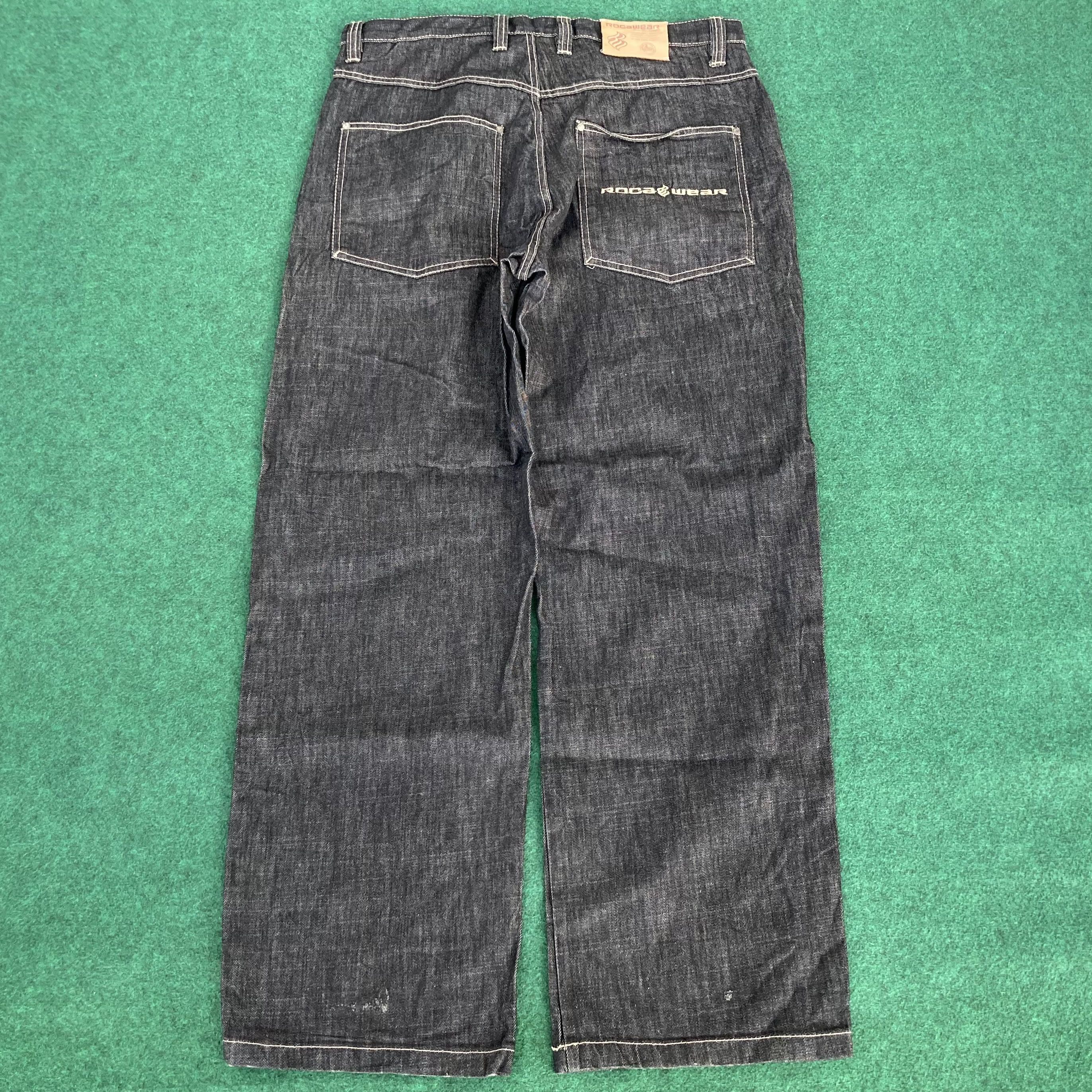Rocawear × Vintage Vtg RocaWear Baggy Jeans Swag Sz 37 Denim Size US 37 - 16 Thumbnail