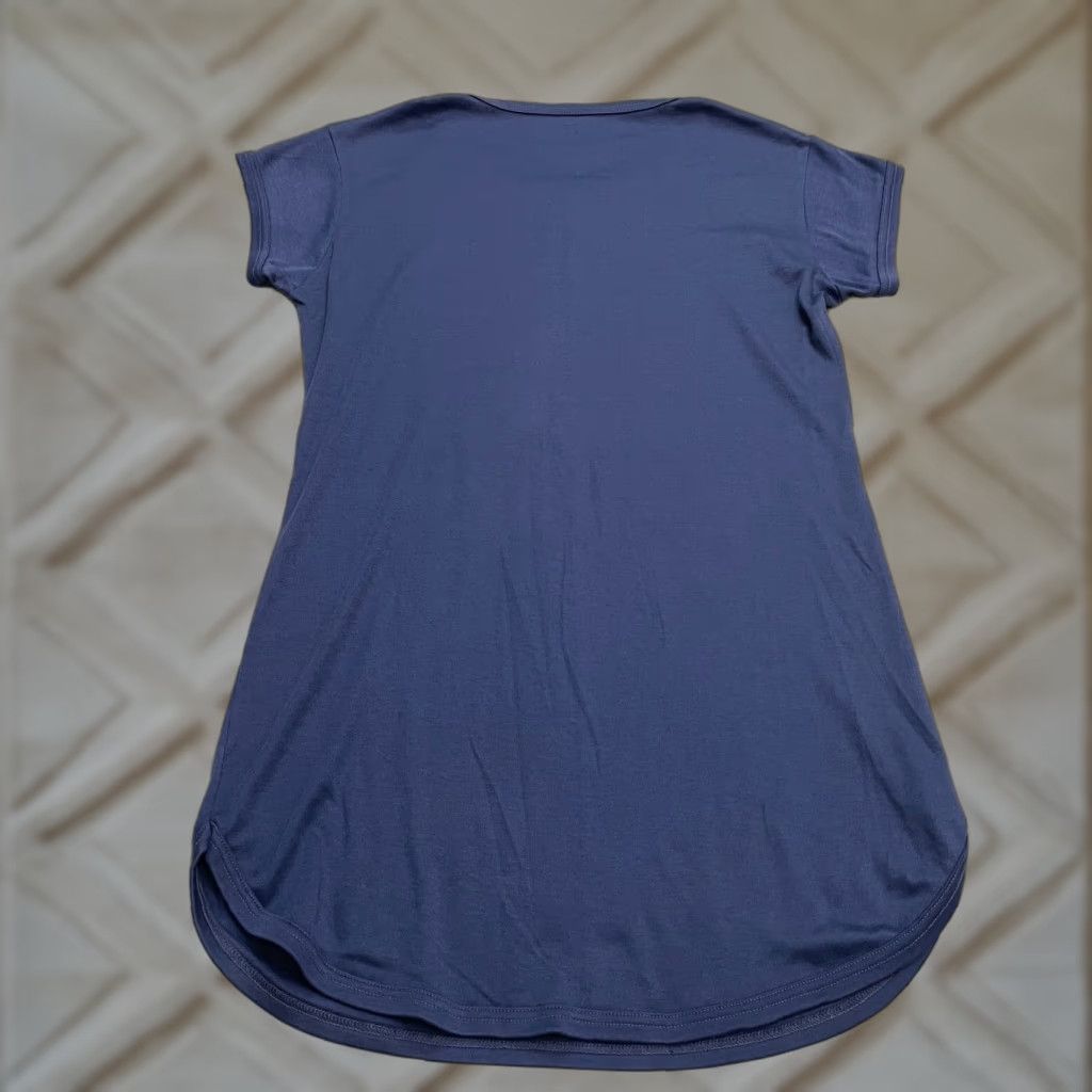 Vintage Unbranded Graphic Tunic T-Shirt Womens Small Navy Blue Crew Neck Casual Stretch Size S / US 4 / IT 40 - 1 Thumbnail