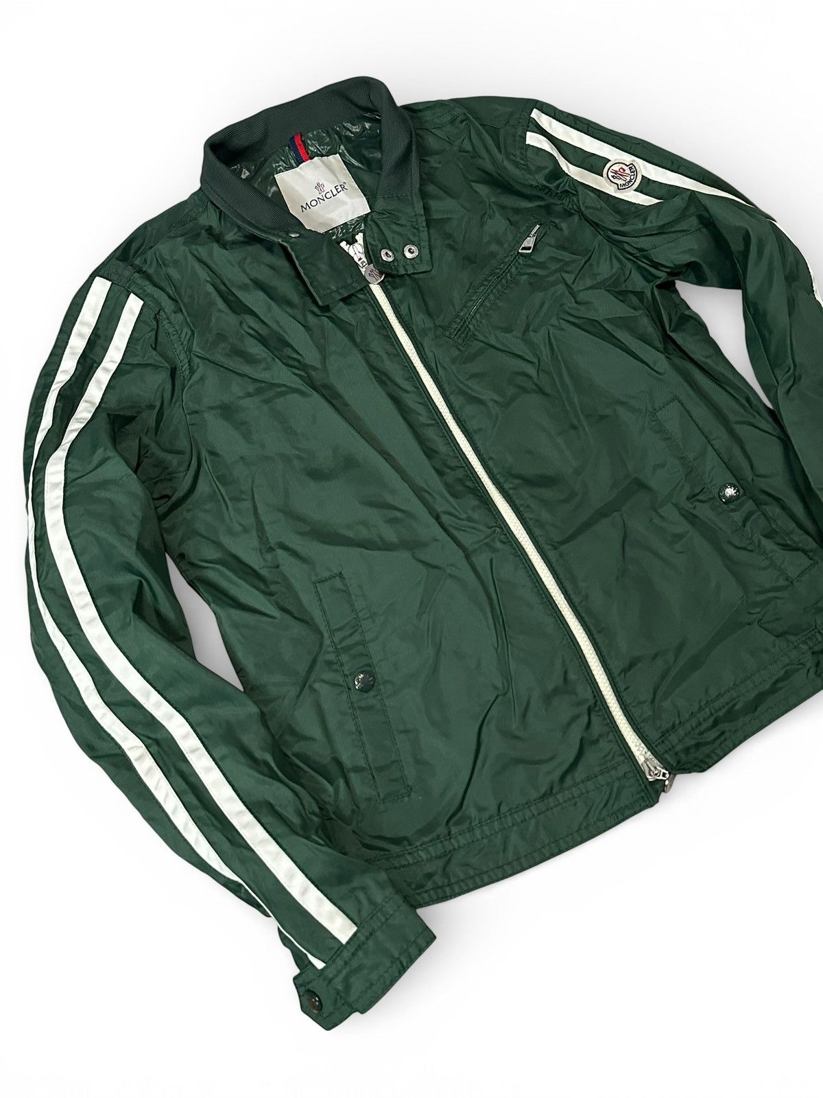 Moncler Vintage MONCLER Emile Green Windbreaker Jacket Size US M / EU 48-50 / 2 - 2 Thumbnail