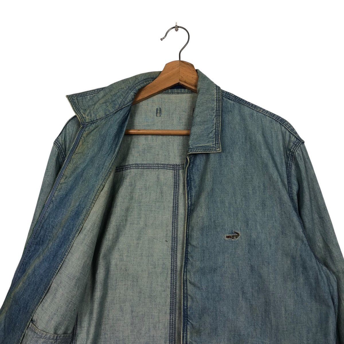 Japanese Brand 📌Vintage Worker Indigo Denim Jacket Crocodile Zipper Size US L / EU 52-54 / 3 - 13 Thumbnail