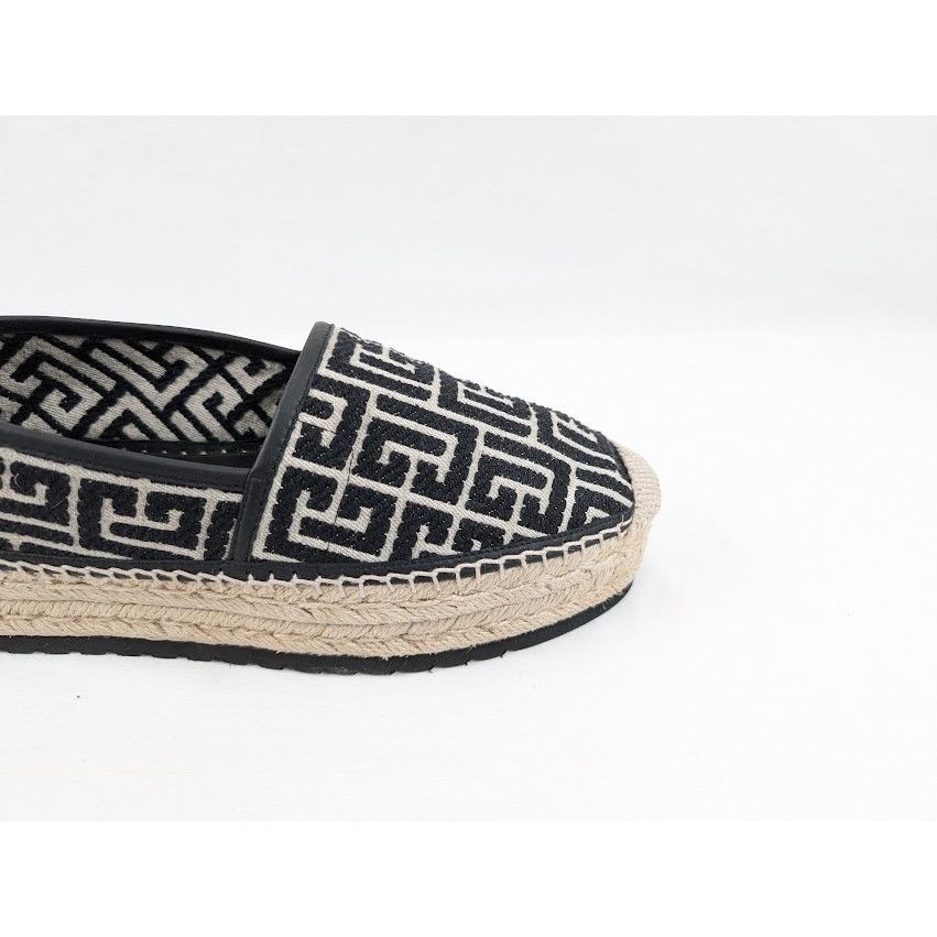 Balmain o1rshd1 Alex Jacquard Espadrilles in Ivory/Black Size US 8 / EU 41 - 3 Thumbnail