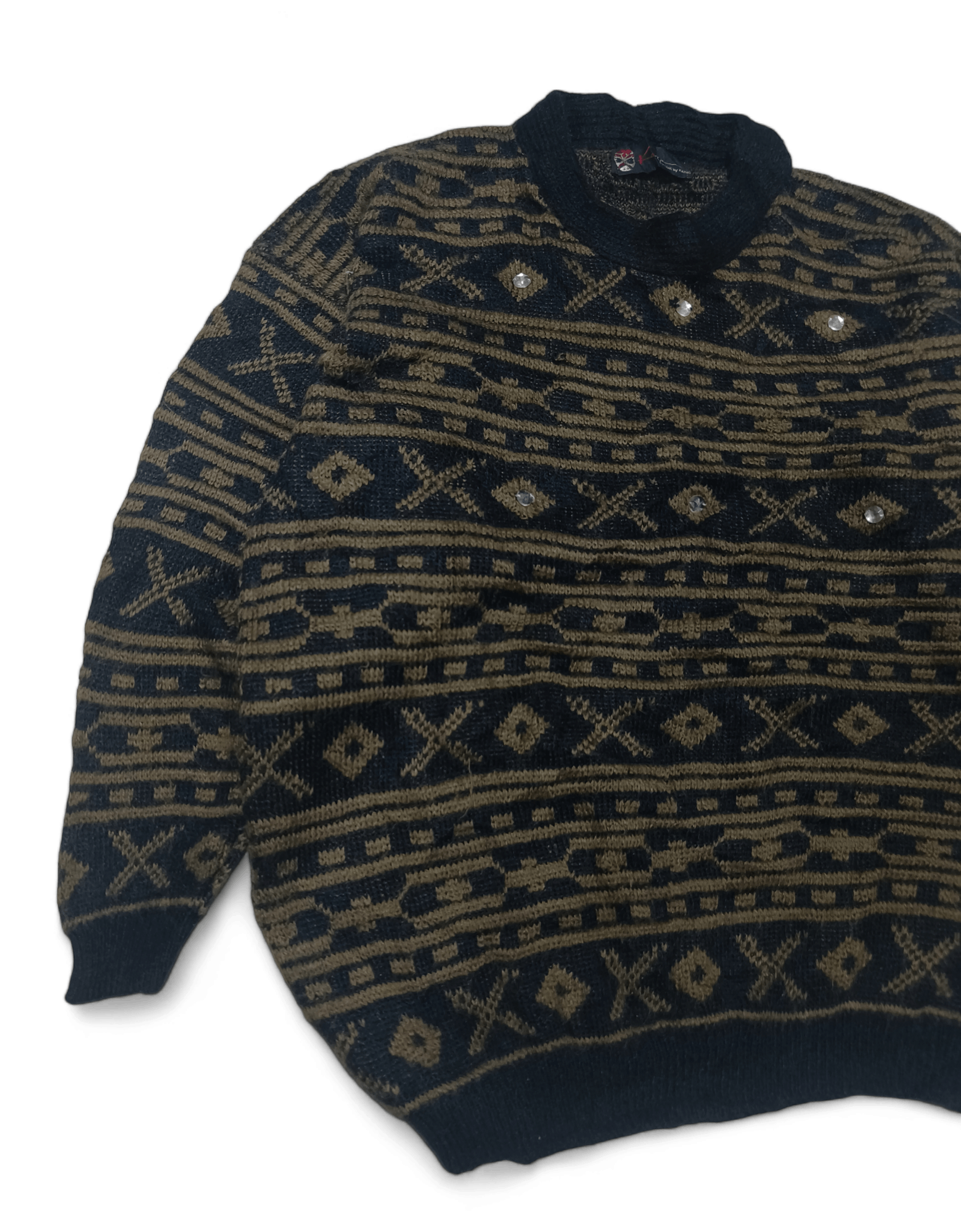 Other Vintage 90s KAZUKI Ethnic Aztec Motifs Mohair Knit Sweater Size US M / EU 48-50 / 2 - 5 Thumbnail