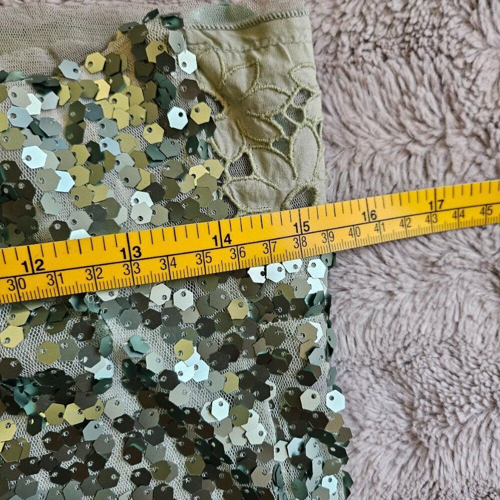 Anna Molinari Annarita N Seafoam Green Sequin Strapless Dress Small Size S / US 4 / IT 40 - 7 Thumbnail