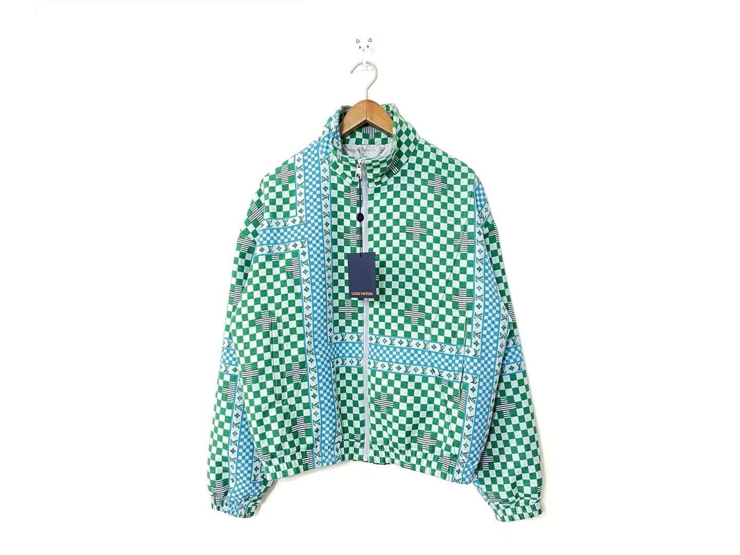 Louis Vuitton Louis Vuitton Green Checkered Jacket Size US M / EU 48-50 / 2 - 1 Thumbnail
