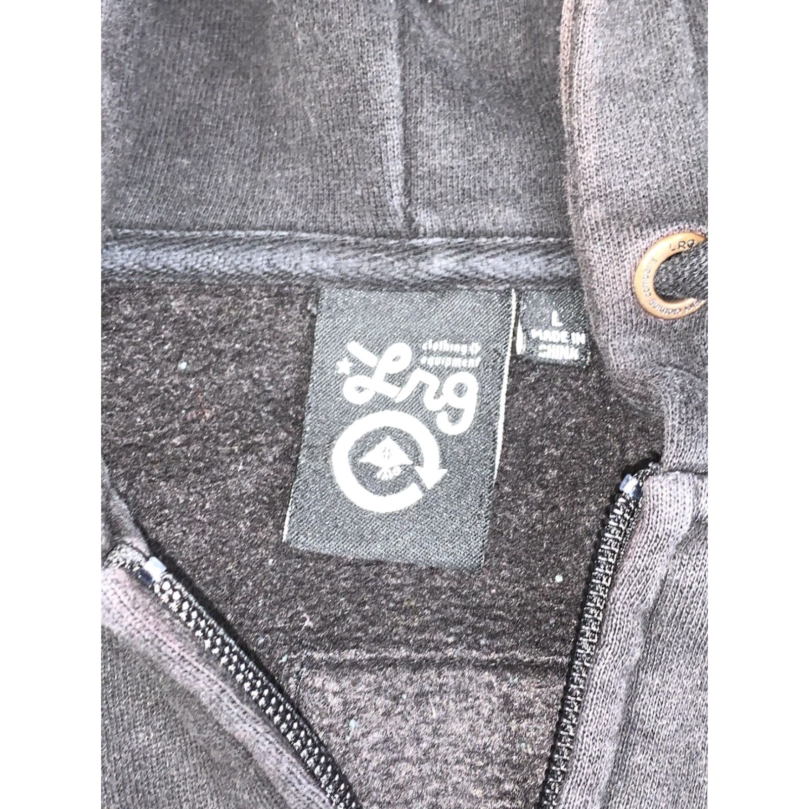 Vintage VINTAGE LRG Jacket Mens L Hooded Embroidered Full Zip Varsity Black Size US L / EU 52-54 / 3 - 2 Thumbnail