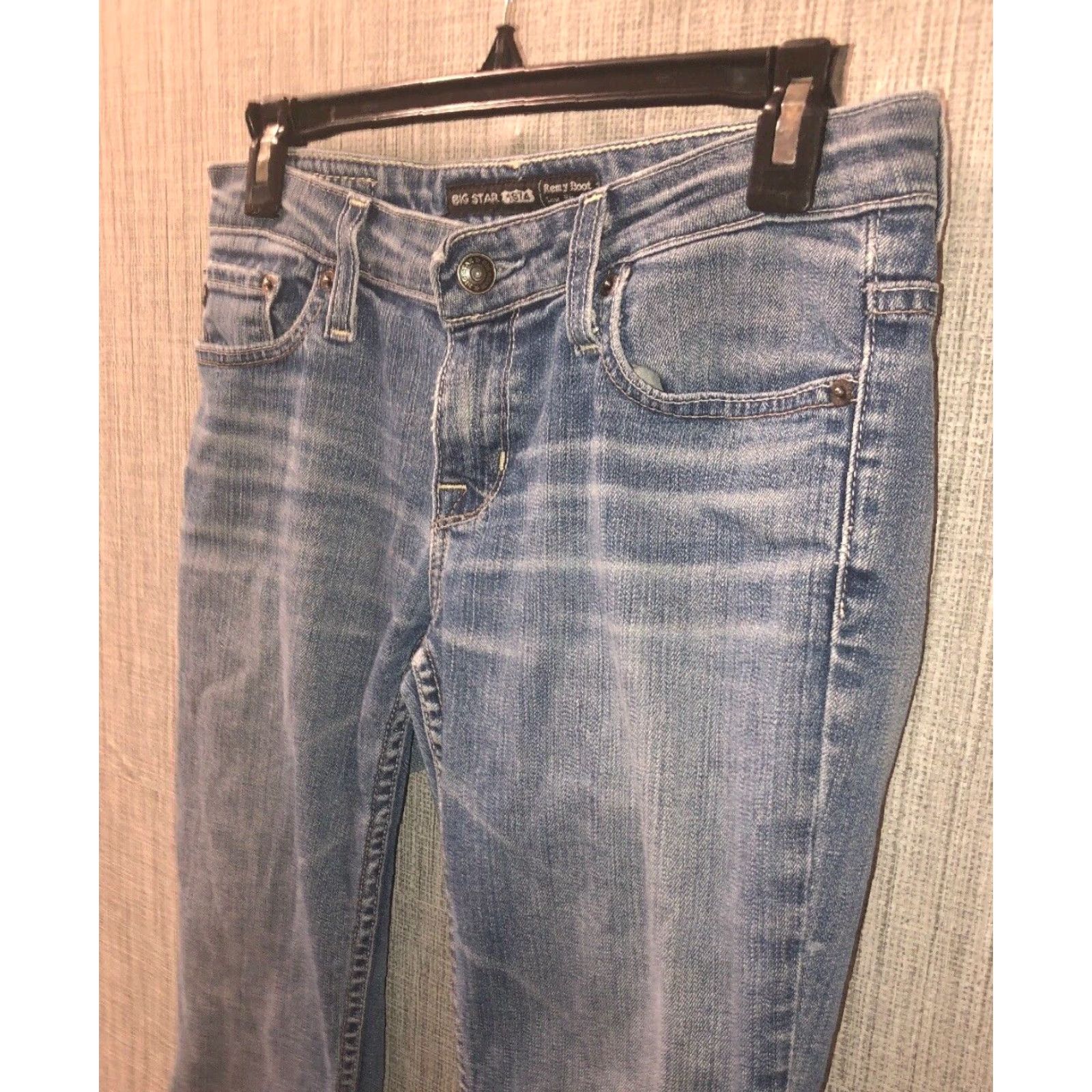 Vintage BIG STAR Jeans Bootcut Remy 1974 Mens Low Rise Blue 27L X 32 Sz(Size) Size US 27 - 3 Thumbnail
