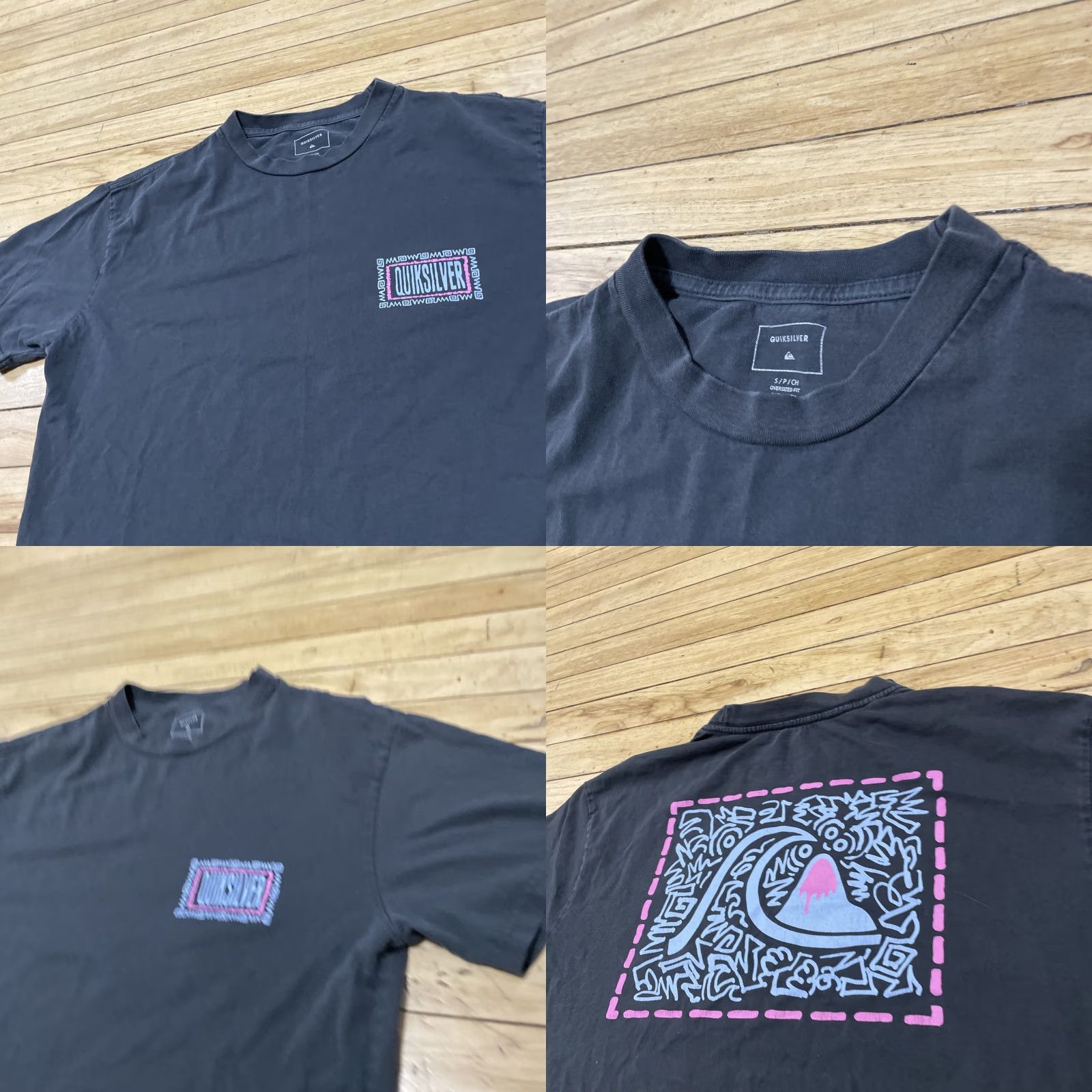 Quiksilver Quiksilver Shirt Men S Oversized Black Purple Aqua Beach Skate Wave Graphic Tee Shirt Size US S / EU 44-46 / 1 - 10 Thumbnail
