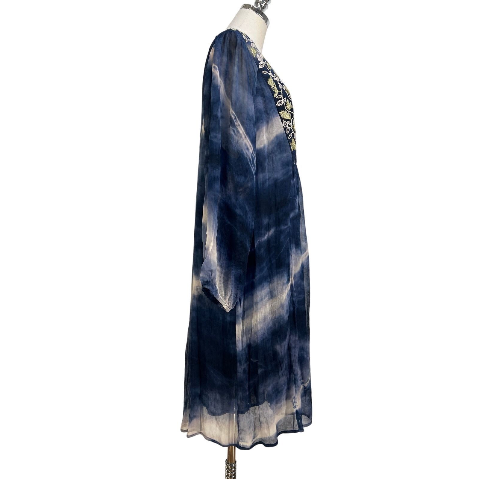 Other Soft Surroundings Blue Himalaya Dress Tie Dye Blue Size XXL / US 16-18 / IT 52-54 - 6 Thumbnail