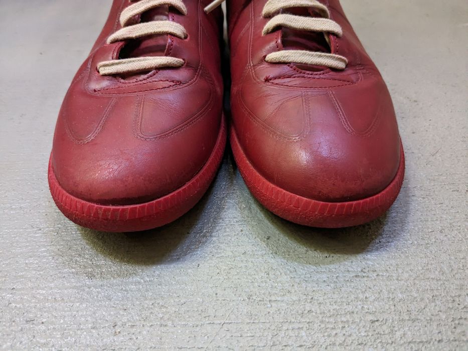 Maison Margiela Maison Margiela GAT Replica Red 10 43 Low Top Leather ...