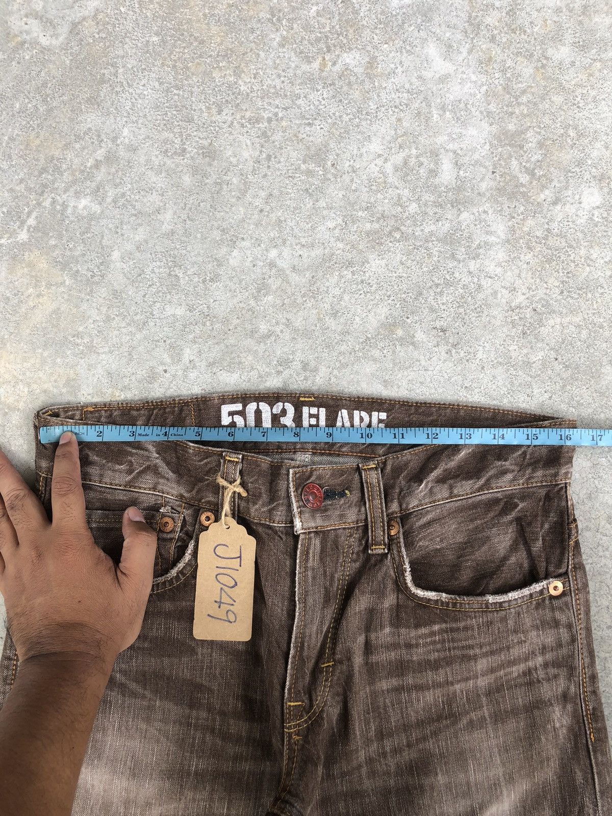 Edwin Japanese Edwin Flared Jeans Distressed Jeans Size US 32 / EU 48 - 22 Thumbnail