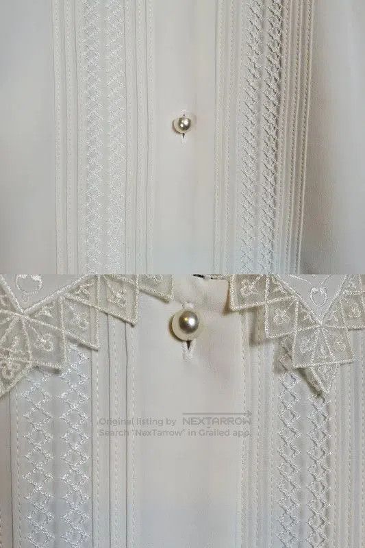 Burberry Burberry Embroidered Lace Long Sleeve Shirt. Size S / US 4 / IT 40 - 7 Thumbnail