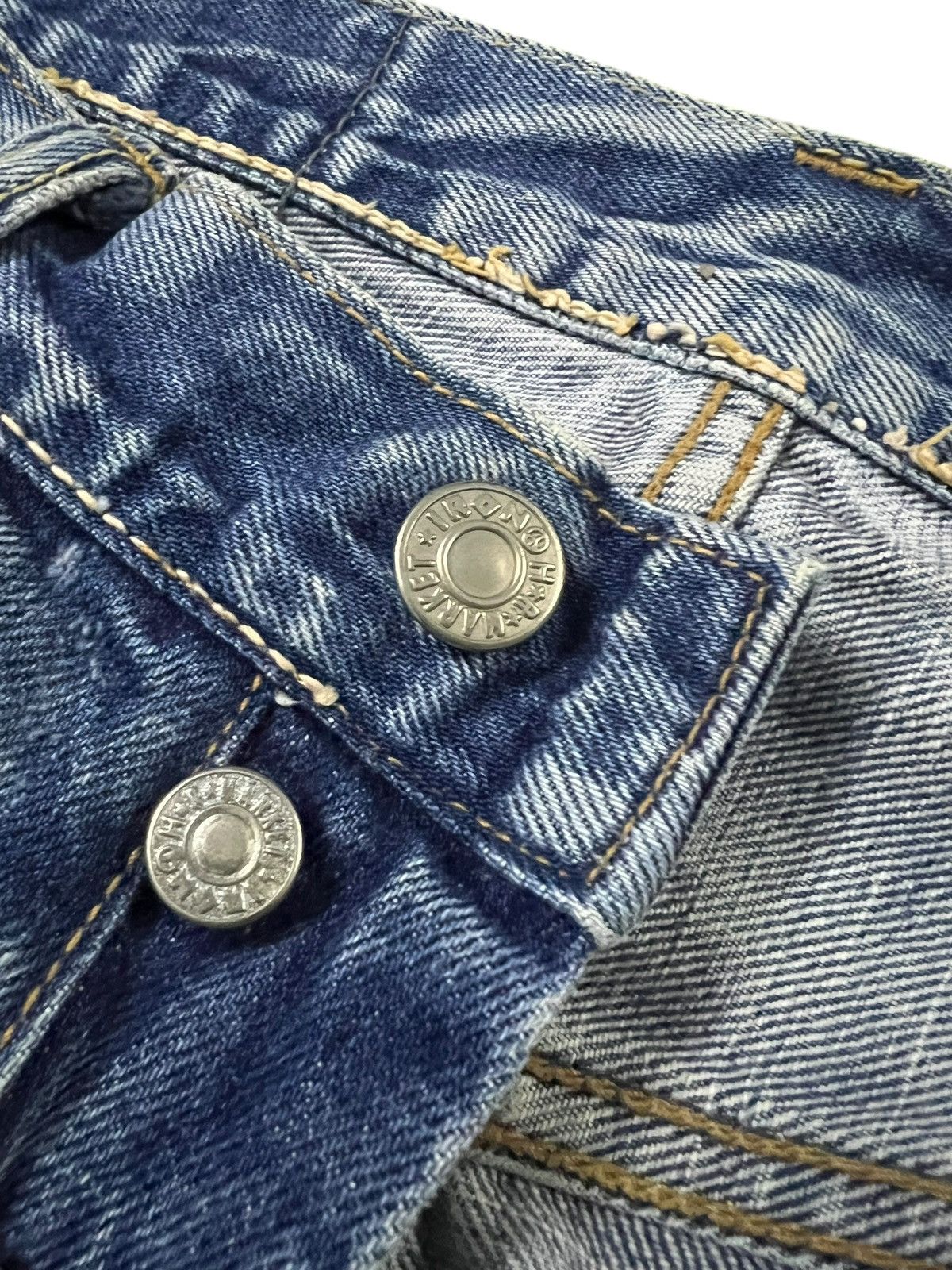 Blue Blue Japan Vintage Blue Blue Japan Patchwork Selvedge Jean Size US 29 - 6 Thumbnail