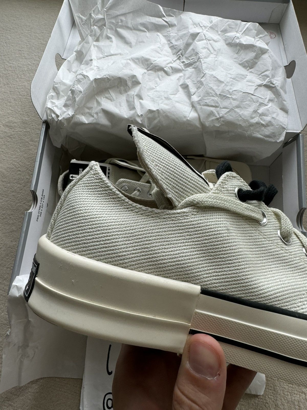Converse × Rick Owens Drkshdw NEW | TURBODRK DRKSTAR LOW CHUCK 70 OX US8.5 Size US 8.5 / EU 41-42 - 3 Thumbnail