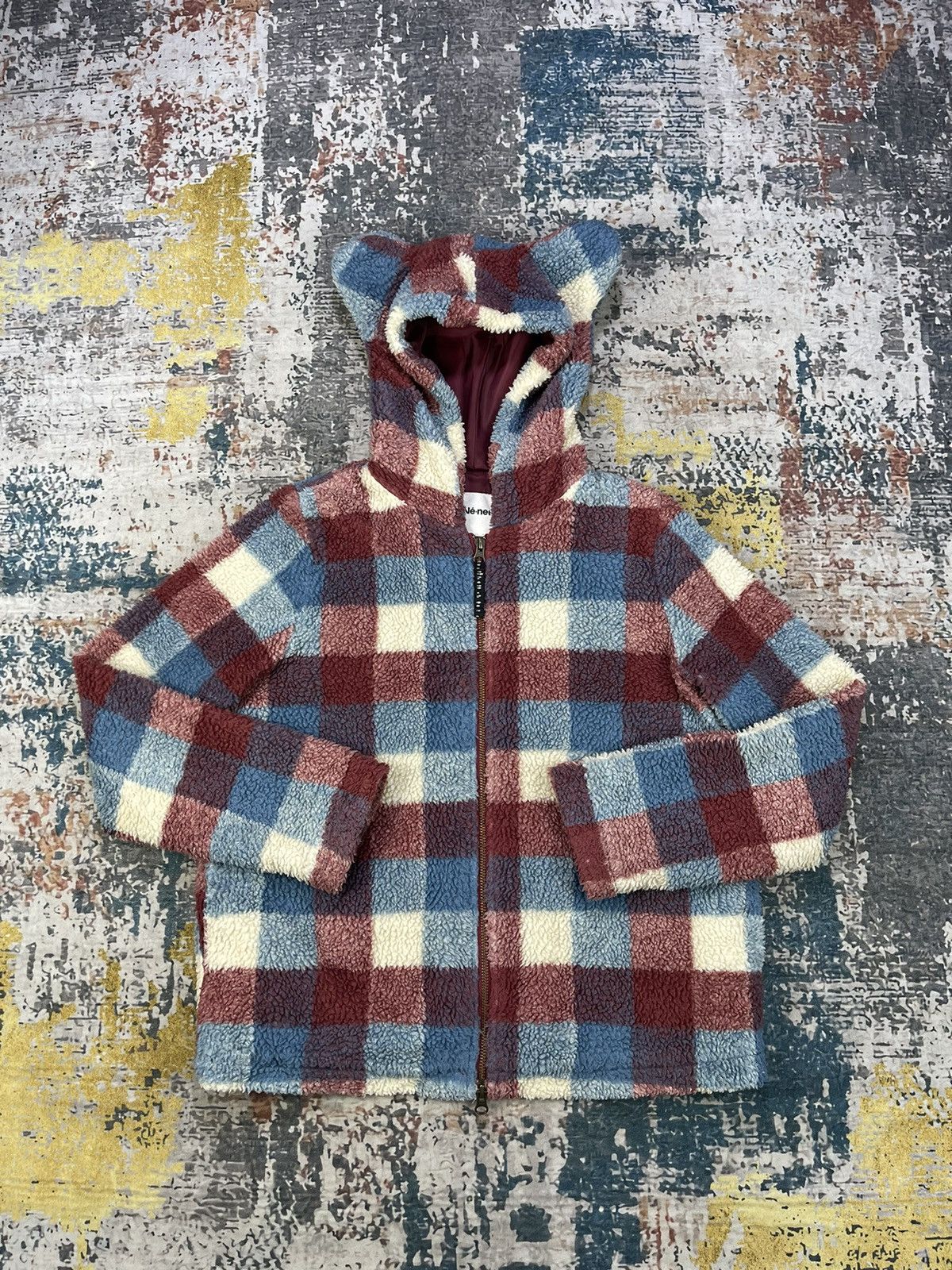 Ne-Net Issey Miyake Ne-Net Kitten Ear Plaid Zipper Hoodie Size XS / US 0-2 / IT 36-38 - 1 Thumbnail