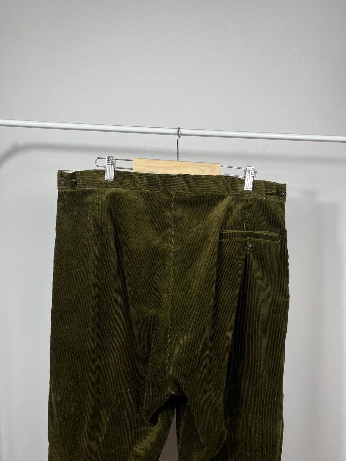 Other Vintage Corduroy Pants Olive Green Low Rise Mens Casual Size US 38 / EU 54 - 15 Thumbnail