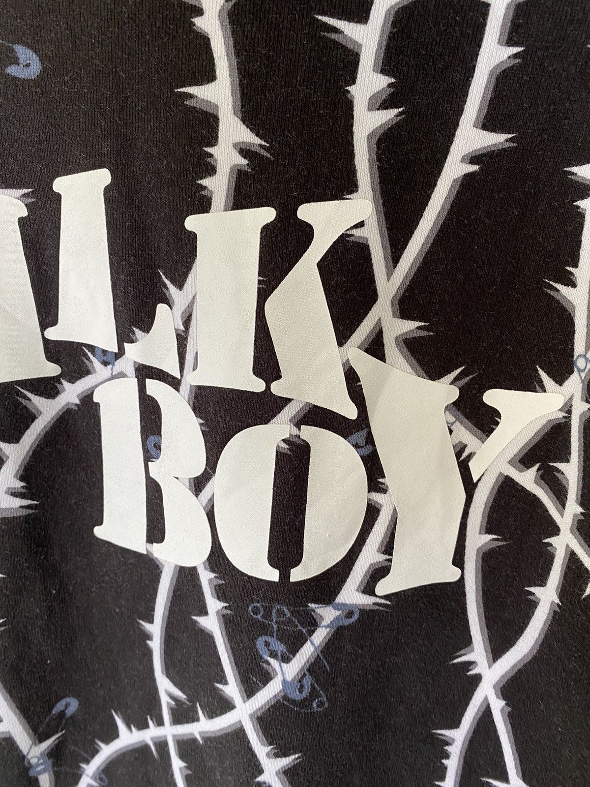 Japanese Brand 2000s MILK BOY Anarchy barbed wire safety pin punk varsity Size US M / EU 48-50 / 2 - 14 Thumbnail