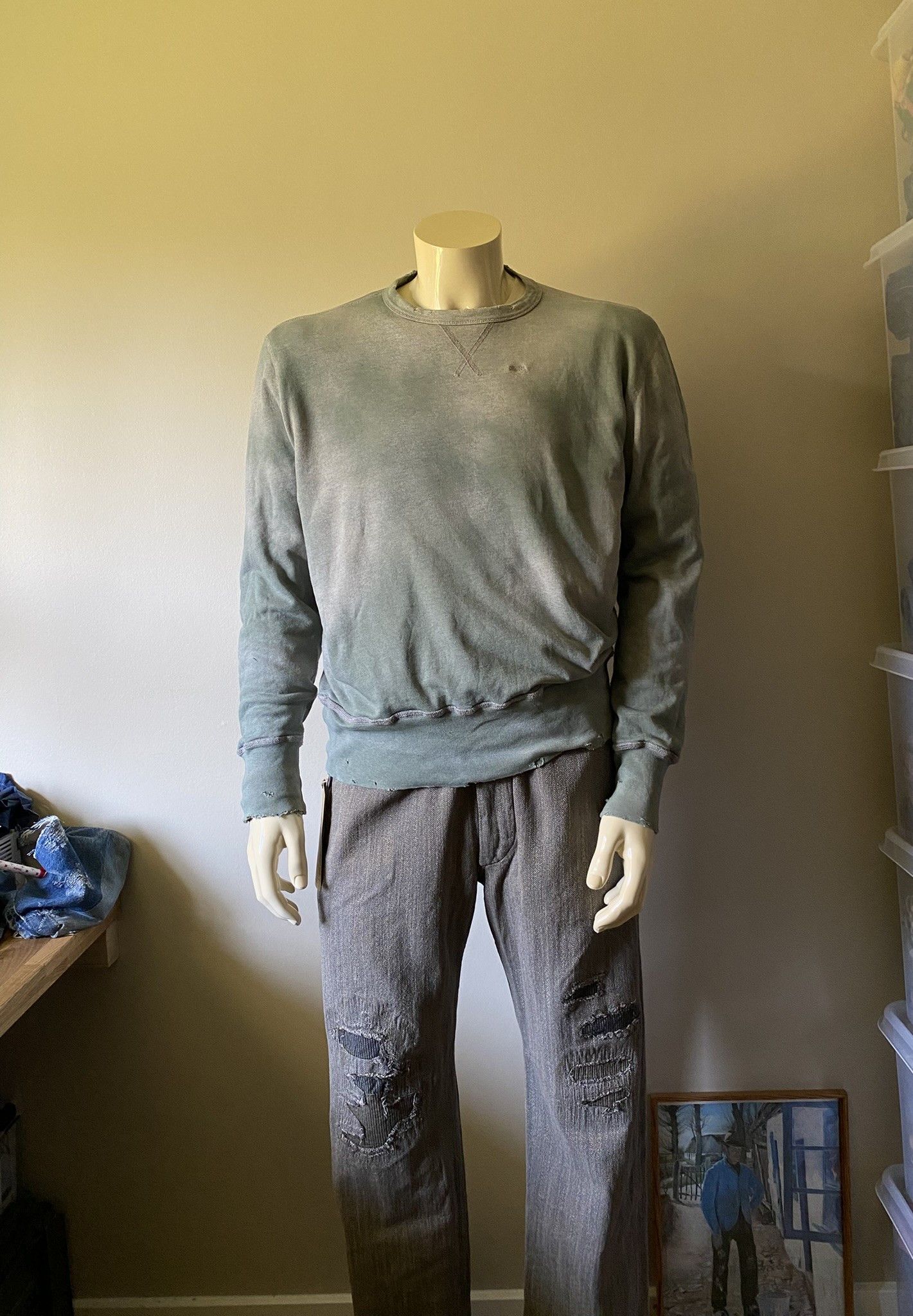 Our Legacy Uneven Dye Sweatshirt Size US M / EU 48-50 / 2 - 2 Thumbnail