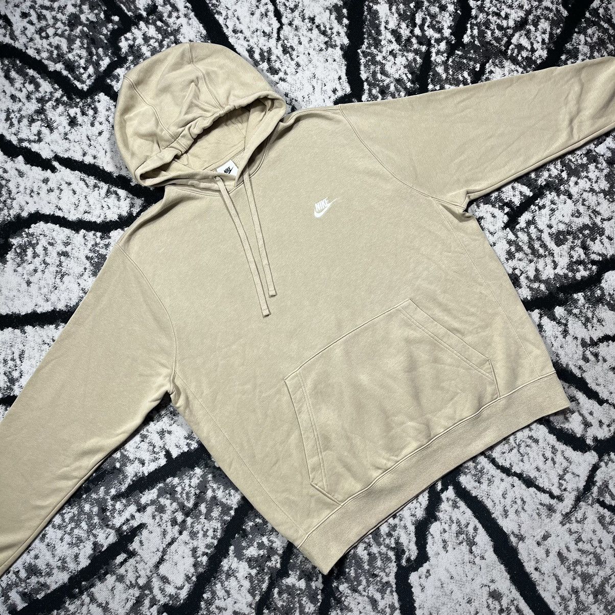 Nike × Vintage Vintage Style Nike Beige Hoodie Sweatshirt Small Swoosh Logo Size US L / EU 52-54 / 3 - 3 Thumbnail