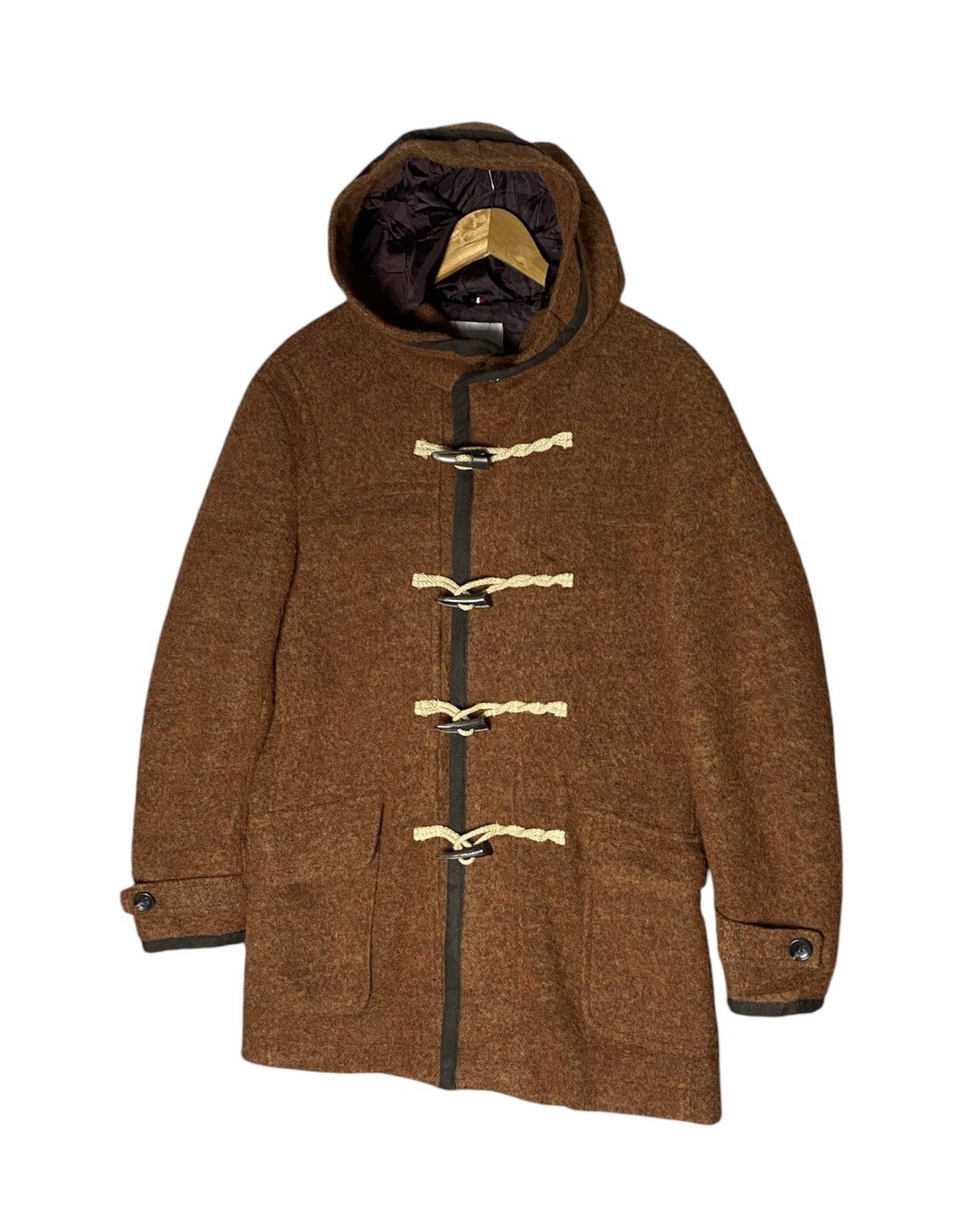 Japanese Brand × Morgan Homme 2000s Morgan Homme Duffle Wool Hooded Jacket Size US M / EU 48-50 / 2 - 2 Thumbnail
