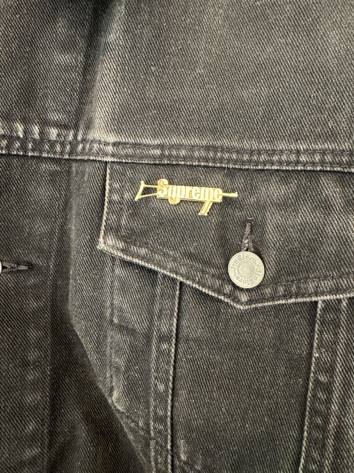 Vintage Vintage custom black denim jacket Size US L / EU 52-54 / 3 - 3 Thumbnail