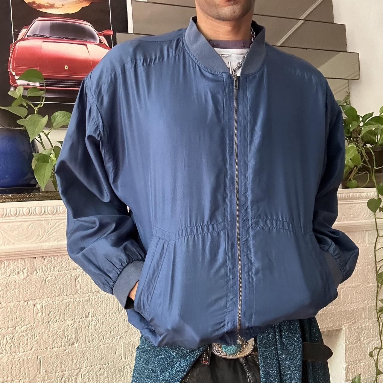 Other VINTAGE BLUE SILK OVERSIZED BOMBER JACKET _ XL Size US XL / EU 56 / 4 - 8 Thumbnail