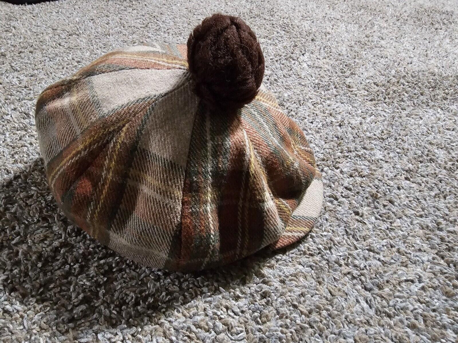 Designer Shandon Maggies Irish Imports Hat Brown Flannel Plaid Size ONE SIZE - 3 Thumbnail