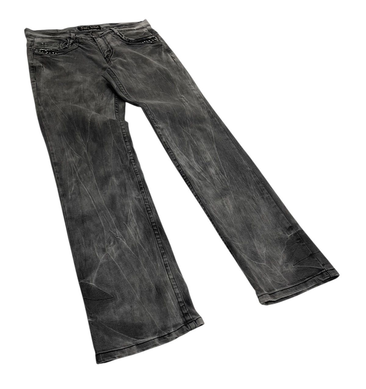 If Six Was Nine Pasta Denim Japan Studded Jeans Faded Black Size US 32 / EU 48 - 4 Thumbnail