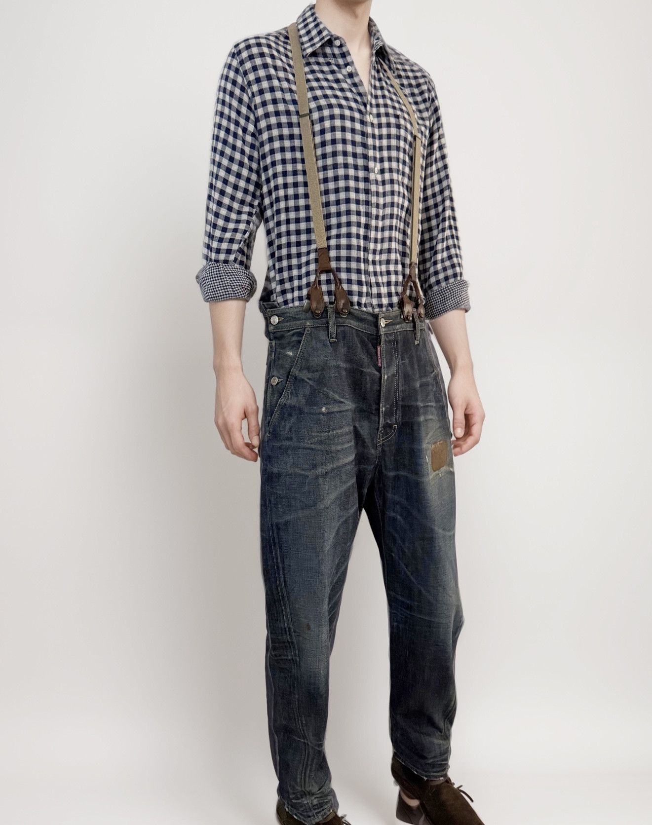 Dsquared2 Distressed Jeans With Suspenders Size US 32 / EU 48 - 1 Thumbnail