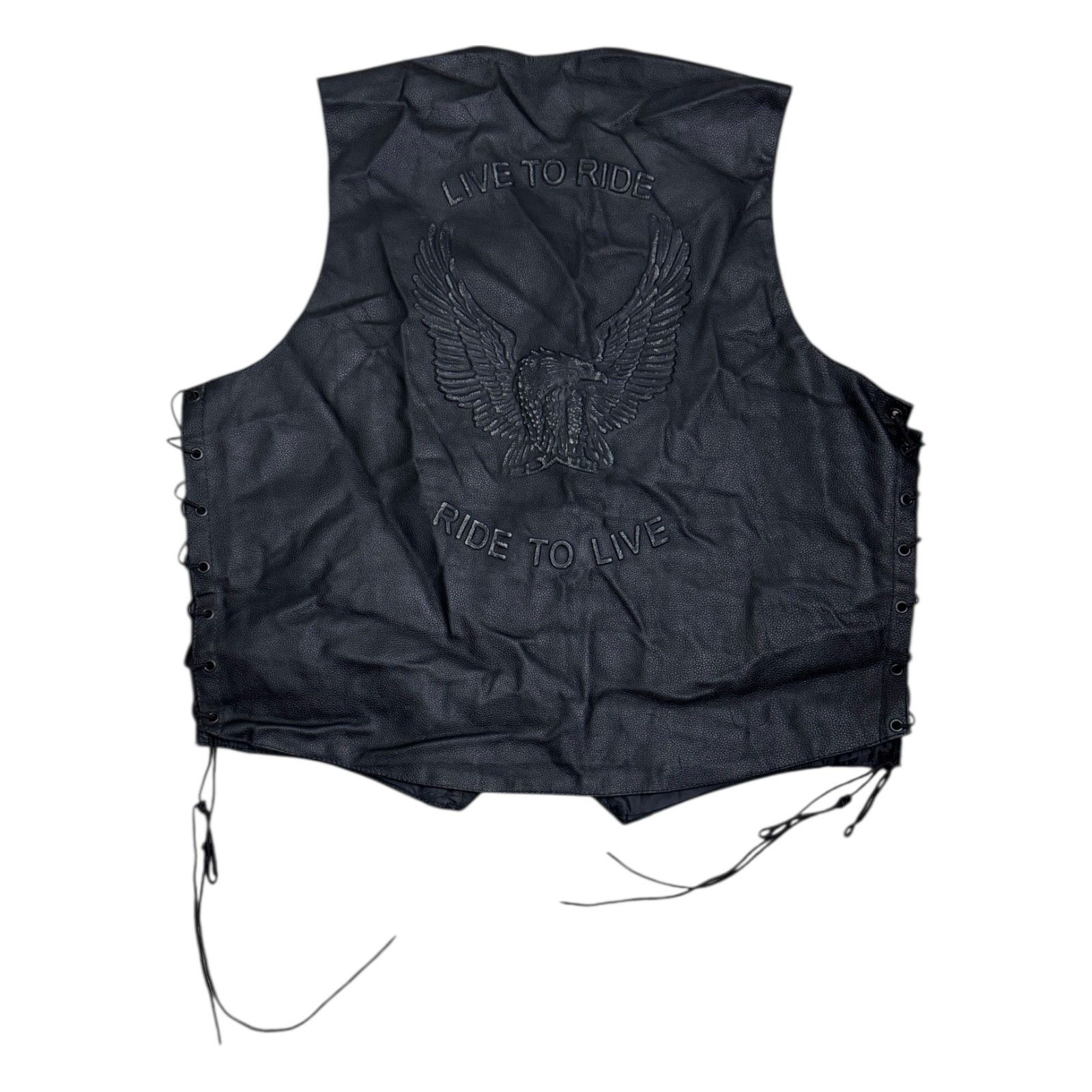 Xelement X-ELEMENT Genuine Leather Eagle Motorcycle Biker Vest 3XL Size US XXL / EU 58 / 5 - 1 Thumbnail