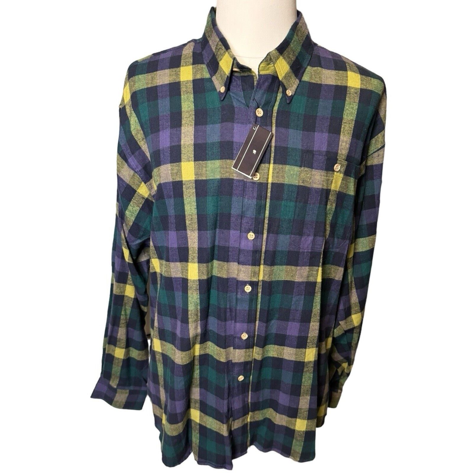 Stanley Blacker Stanley Blacker NEW Plaid Flannel Button Down Shirt Size US XXL / EU 58 / 5 - 1 Thumbnail