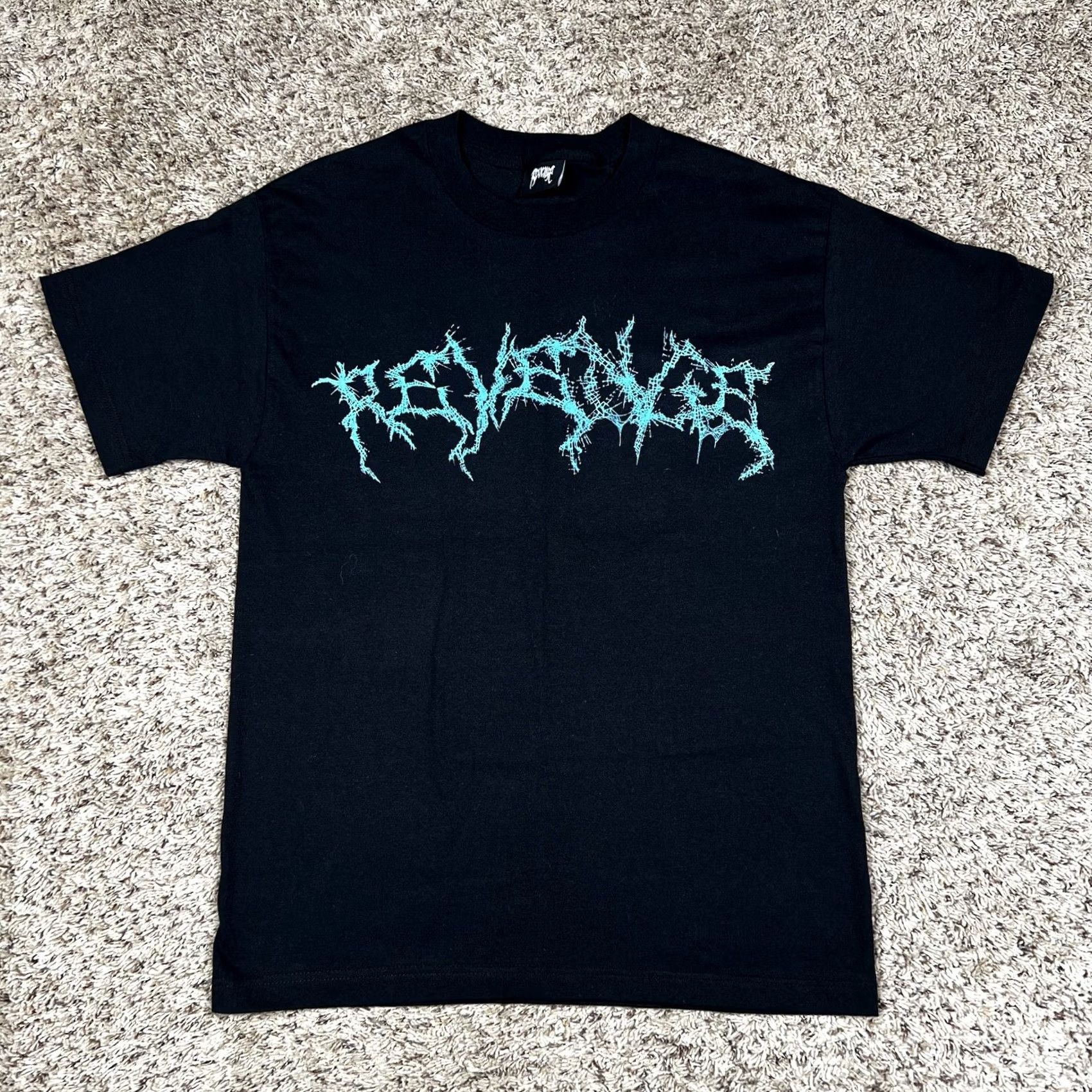 Revenge REVENGE Mens T-Shirt Skull Black Blue Skeleton Graphic Print Crew Neck Short Sleeve Medium M Size US M / EU 48-50 / 2 - 3 Thumbnail