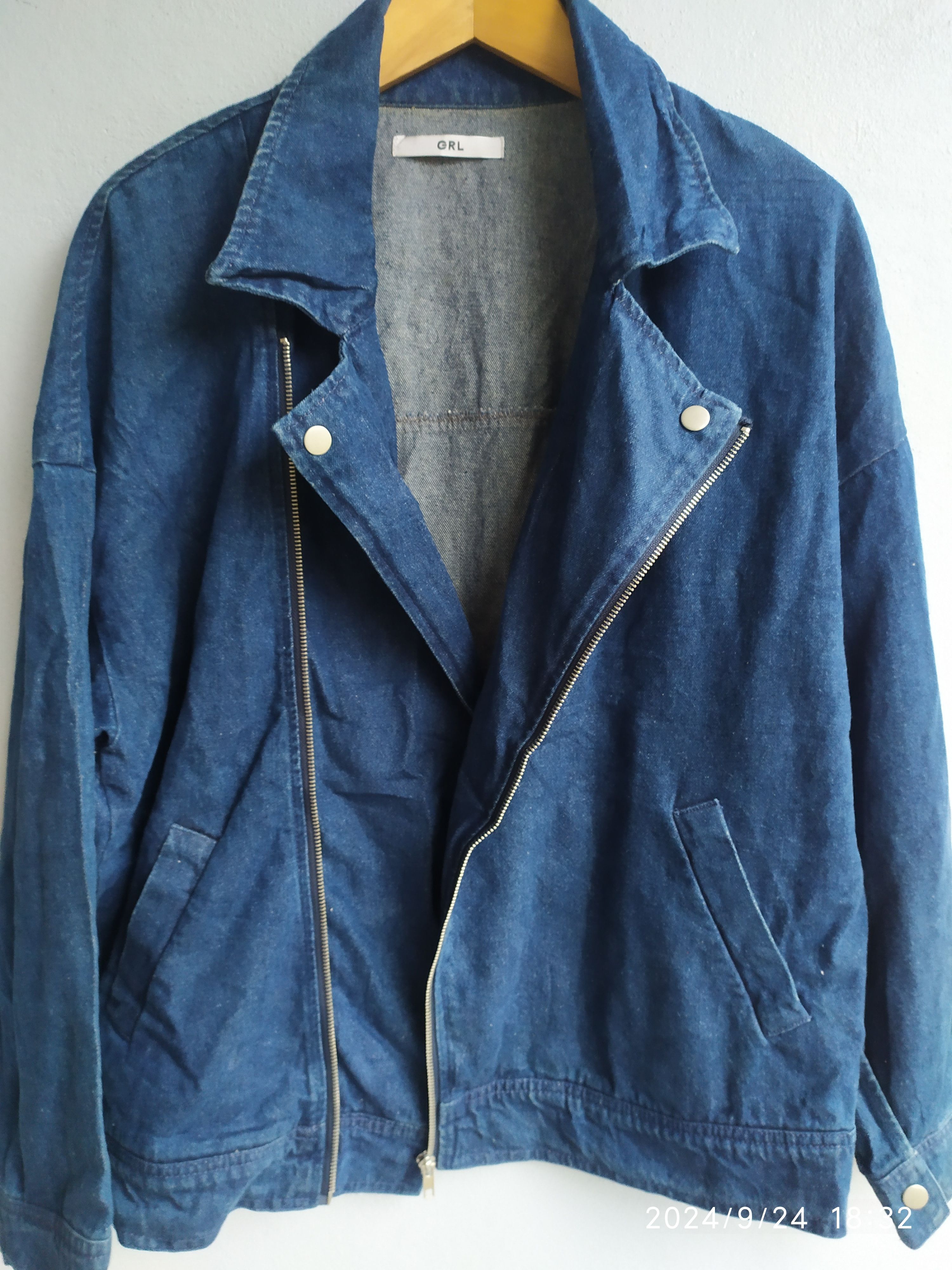 Japanese Brand Japanese GRL denime biker jacket Size US L / EU 52-54 / 3 - 3 Thumbnail