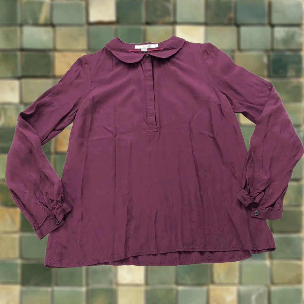 Boden Boden Women 6 Button-Up Pullover Long Sleeve Shirt Silk Blend Viscose Red Pullover Casual Shirt Womens Size M / US 6-8 / IT 42-44 - 1 Thumbnail