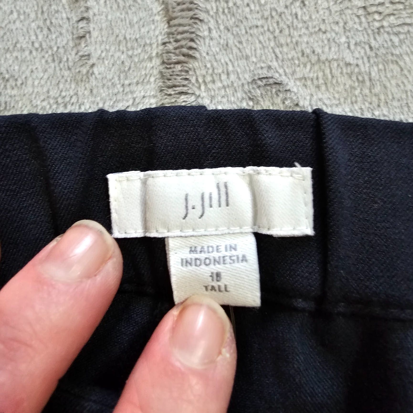 J. Jill J Jill Pants Women 18 Tall Blue Tapered Elastic Waist Classic Career Slacks Size 40" / US 18 - 5 Thumbnail