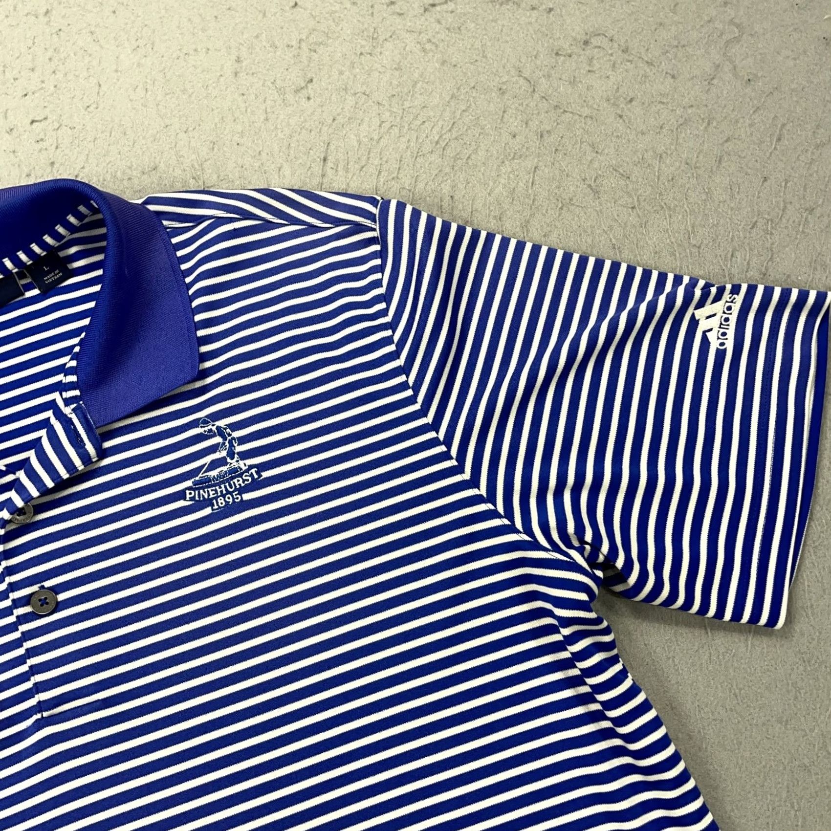 Adidas Nike Adidas Pinehurst Golf Polo Shirt Mens L Blue White Logo Top 100 Size US L / EU 52-54 / 3 - 3 Thumbnail