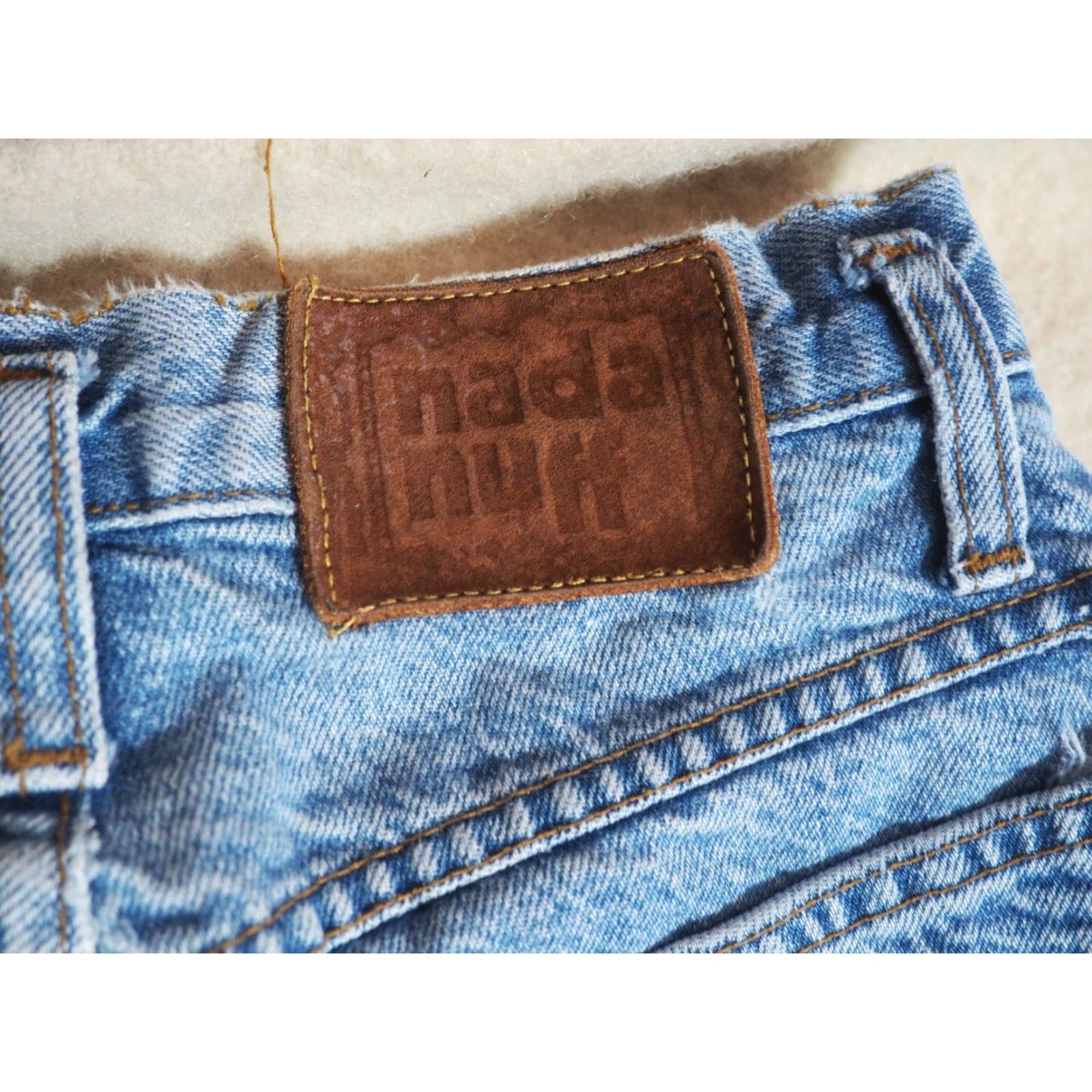 Vintage VTG 80s 90s Nada Nuff Denim Jeans Womens 26x30 High Waist Button Fly Blue Casual Boho 1980s NADA NUFF USA Size 26" / US 2 / IT 38 - 6 Thumbnail
