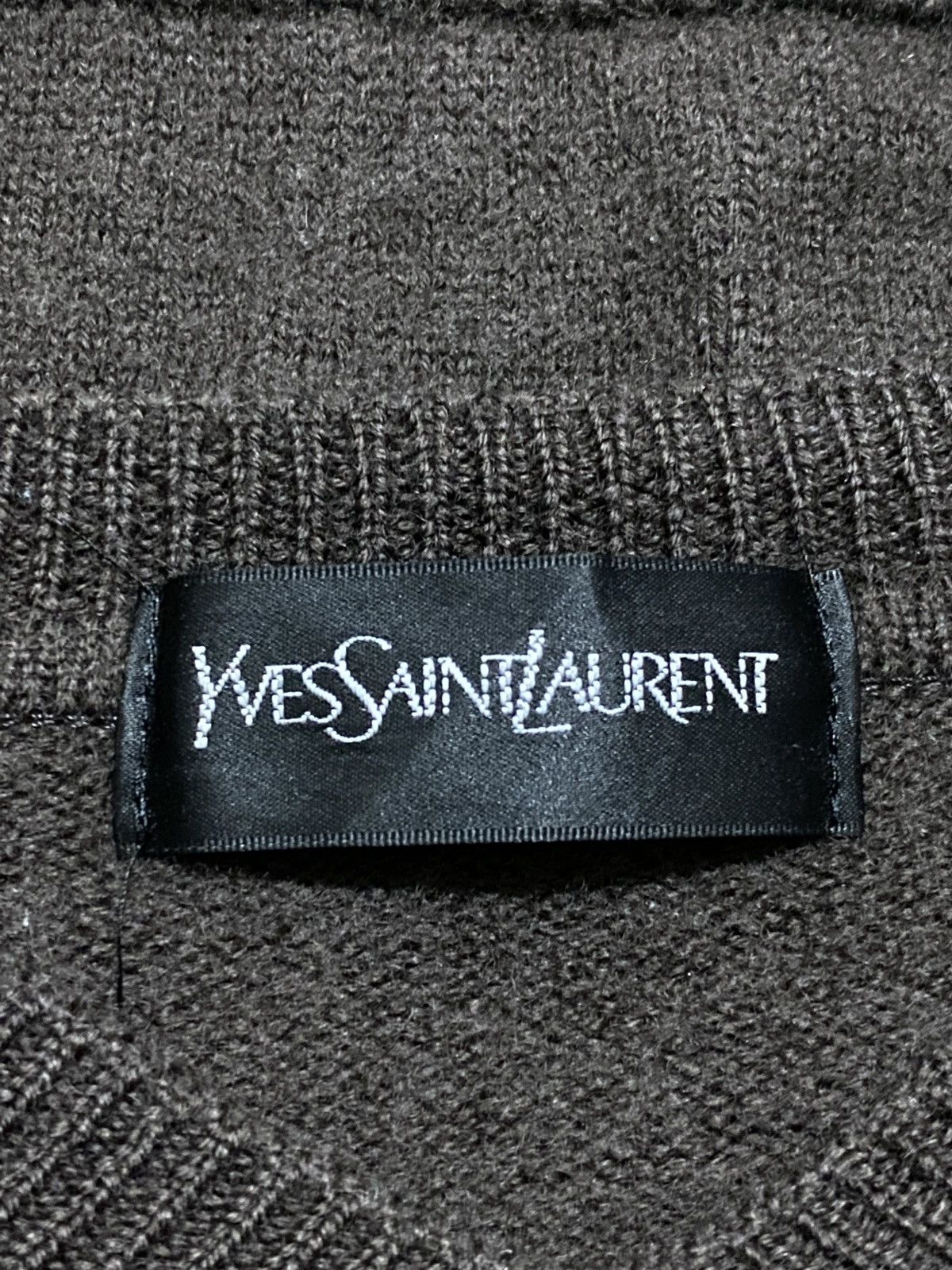 Vintage × Yves Saint Laurent Vintage brown Yves Saint Laurent YSL knitwear Size US L / EU 52-54 / 3 - 3 Thumbnail